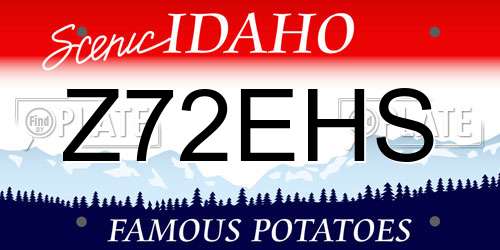 Z72EHS Idaho License Plate