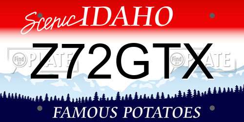Z72GTX Idaho License Plate