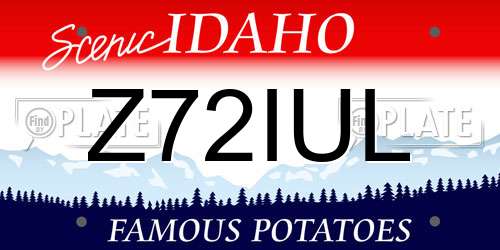 Z72IUL Idaho License Plate