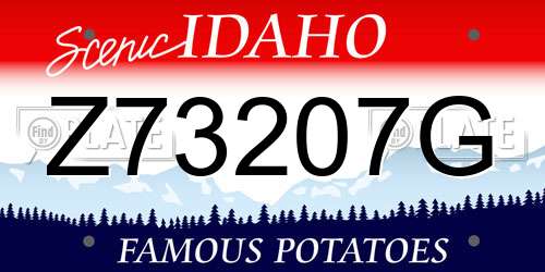 Z73207G Idaho License Plate