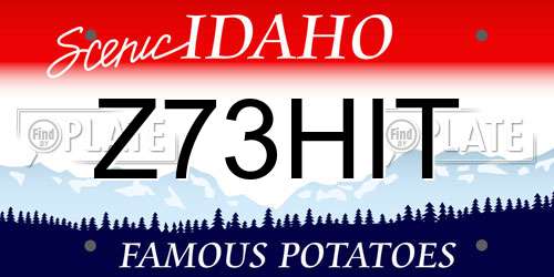 Z73HIT Idaho License Plate