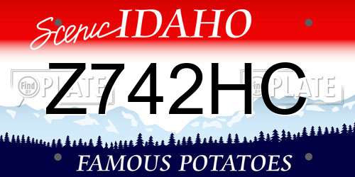 Z742HC Idaho License Plate