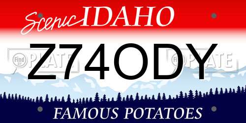 Z74ODY Idaho License Plate