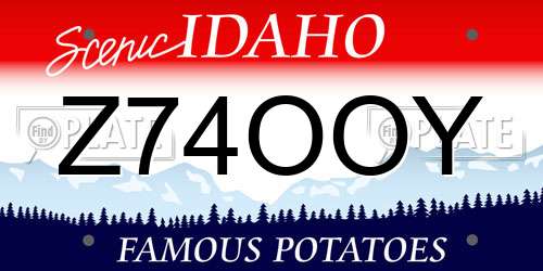 Z74OOY Idaho License Plate
