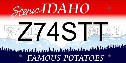 Z74STT Idaho License Plate
