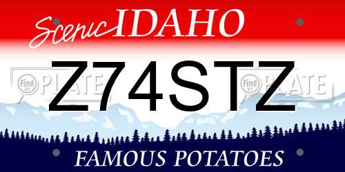 Z74STZ Idaho License Plate