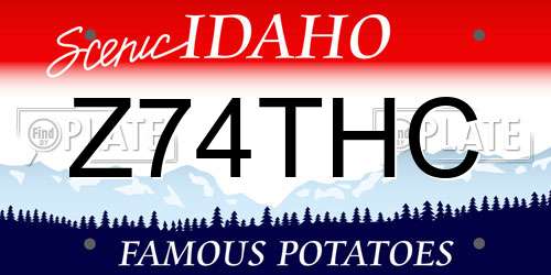 Z74THC Idaho License Plate