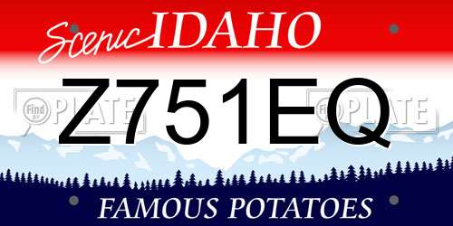 Z751EQ Idaho License Plate