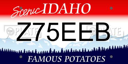 Z75EEB Idaho License Plate