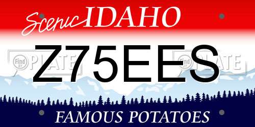 Z75EES Idaho License Plate