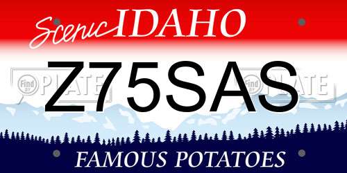 Z75SAS Idaho License Plate