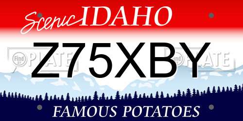 Z75XBY Idaho License Plate