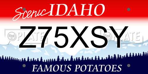 Z75XSY Idaho License Plate