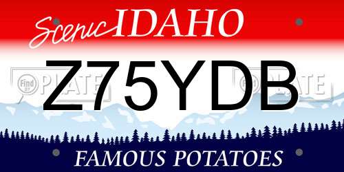Z75YDB Idaho License Plate