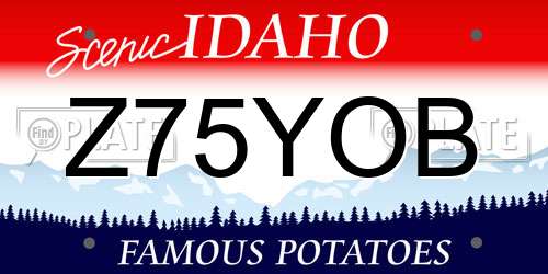 Z75YOB Idaho License Plate
