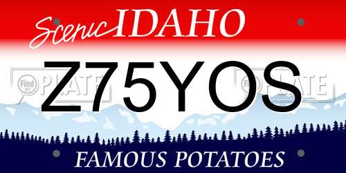 Z75YOS Idaho License Plate