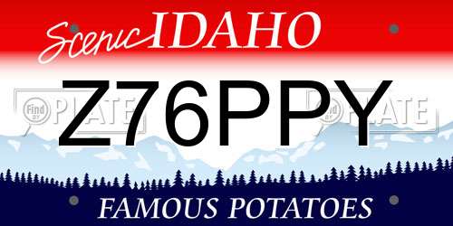 Z76PPY Idaho License Plate