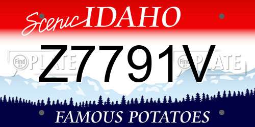 Z7791V Idaho License Plate