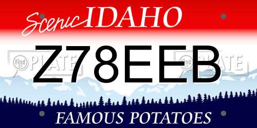Z78EEB Idaho License Plate