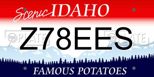 Z78EES Idaho License Plate