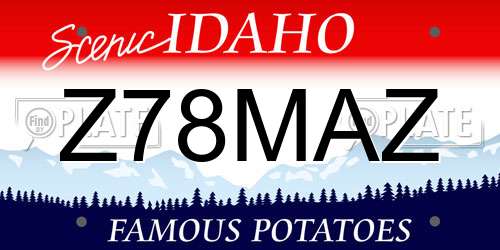 Z78MAZ Idaho License Plate