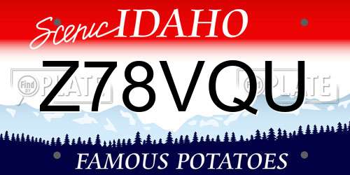 Z78VQU Idaho License Plate
