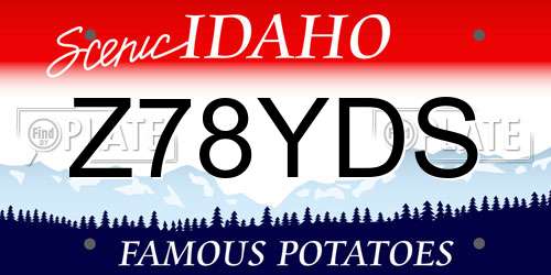 Z78YDS Idaho License Plate