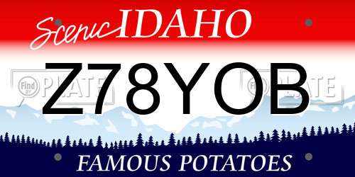 Z78YOB Idaho License Plate