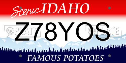 Z78YOS Idaho License Plate
