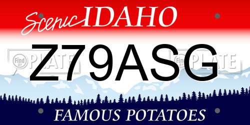 Z79ASG Idaho License Plate