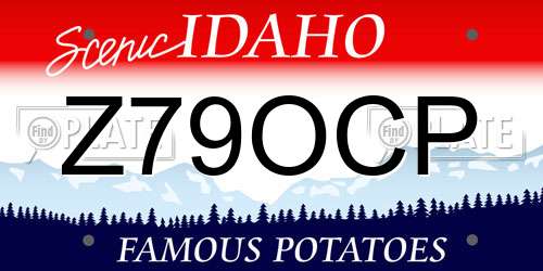 Z79OCP Idaho License Plate