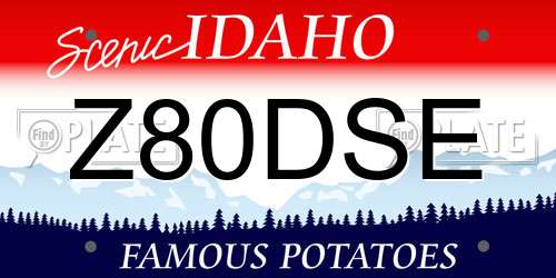 Z80DSE Idaho License Plate
