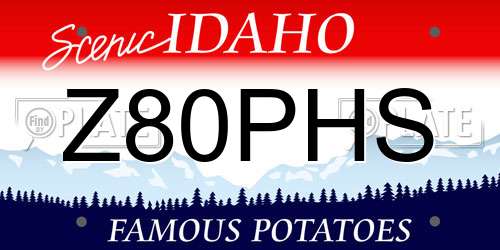 Z80PHS Idaho License Plate