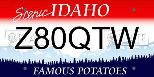 Z80QTW Idaho License Plate