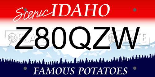 Z80QZW Idaho License Plate