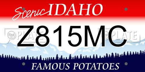 Z815MC Idaho License Plate