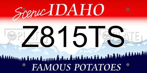 Z815TS Idaho License Plate