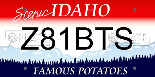 Z81BTS Idaho License Plate