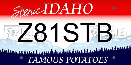 Z81STB Idaho License Plate