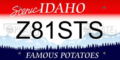 Z81STS Idaho License Plate