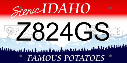 Z824GS Idaho License Plate