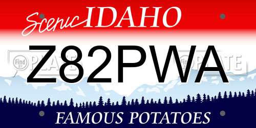Z82PWA Idaho License Plate