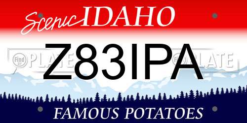 Z83IPA Idaho License Plate
