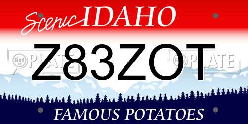 Z83ZOT Idaho License Plate
