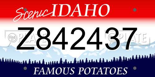 Z842437 Idaho License Plate