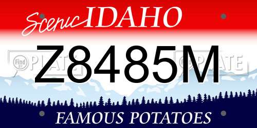 Z8485M Idaho License Plate
