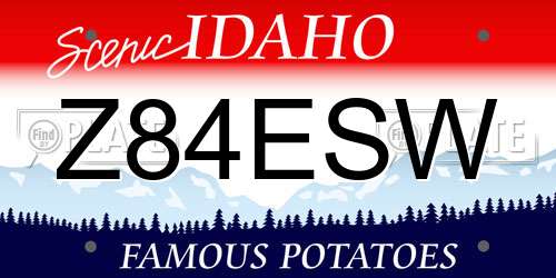Z84ESW Idaho License Plate