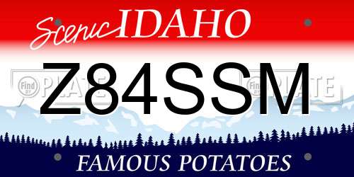 Z84SSM Idaho License Plate
