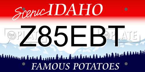 Z85EBT Idaho License Plate