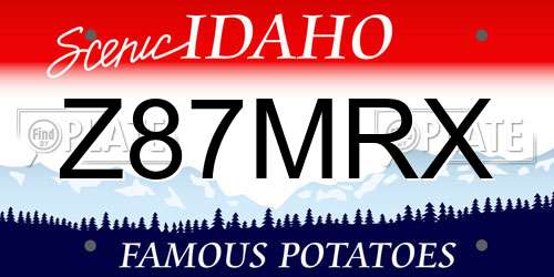 Z87MRX Idaho License Plate